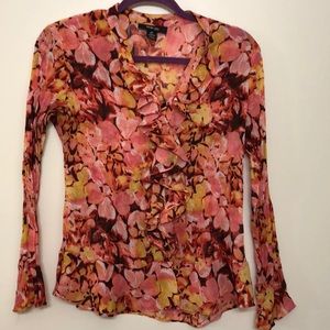STYLE & CO 🌼semi sheer ruffle blouse